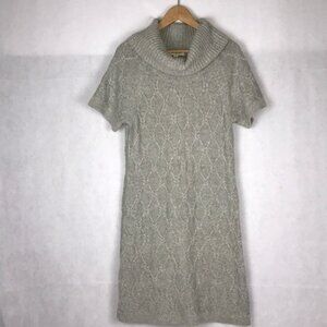 BANANA REPUBLIC Cowl Neck Short Sleeve Knit Short Sleeve Sweater Dress